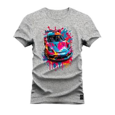 Imagem de Camiseta Plus Size T-Shirt Algodão Premium Estampada Carro Mega Colore