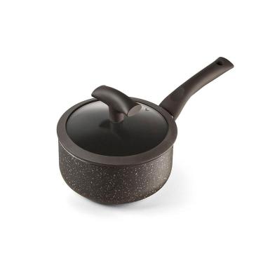 Imagem de Panela Hercules Redonda Antiaderente Ceramica Indução Marrom 18x8cm 1,75L