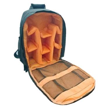 Imagem de Mochila de câmera para câmeras DSLR com flash e lentes