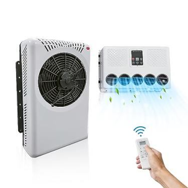 Imagem de Aspligo 12 V CC Caminhão Camper Van Ar Condicionado 10000BTU Universal 12 Volts Electric RV Automotivo Split Ar Condicionado Unidade CA para semi caminhões RV Motorhome Guindaste Tractor (Branco 4)