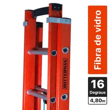 Imagem de Escada De Fibra De Vidro 10 / 16 Degraus 3,00 X 4,80 M Modelo Extensív