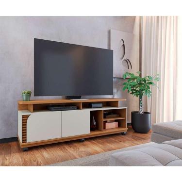 Imagem de rack jurerê 2 pt freijó e off white 180 cm