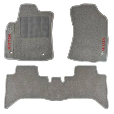 Imagem de Tapete Carpete Cinza  Hitto 8Mm Hilux 2016 À 2023