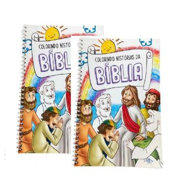 Imagem de Kit 2 Livros Infantis Colorindo Histórias Da Bíblia - Todo Livro