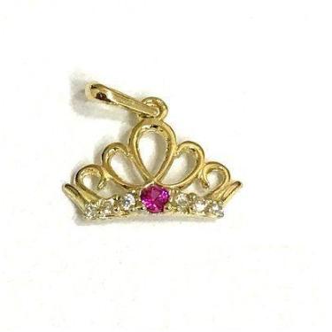 Imagem de Pingente De Ouro 18K Coroa Com Zirconia - Elegancy Joias