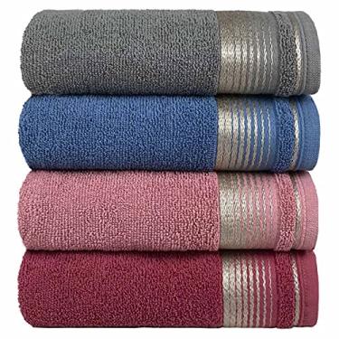 Imagem de Kit Com 4 Toalhas de Rosto Gigante Alta Absorção Sublime 45x70cm - Central Toalhas (KIT 1)