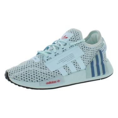 Imagem de Adidas Originals NMD R1 V2 J, tênis casual, azul claro (us_Footwear_Size_System, Big_Kid, masculino, numérico, médio, numérico_4), Azul claro/azul/vermelho sangrento/azul brilhante, 4 Big Kid