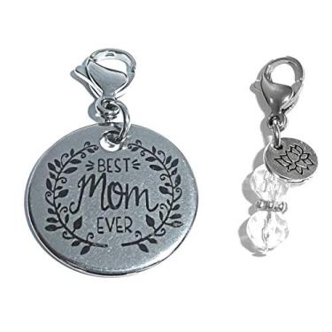 Imagem de Pingente de encaixe, construa sua própria pulseira, bolsa, bolsa, mensagem, inspirador, chaveiro, puxador com zíper, joias, Metal