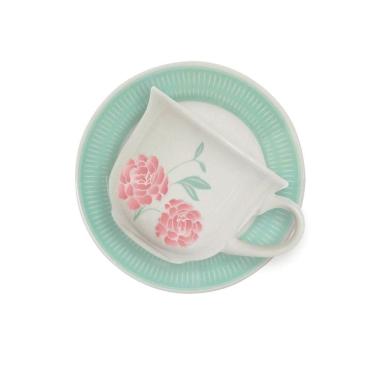 Imagem de Kit 12 Xícaras Donna Bloom Oxford Cerâmica 180 Ml