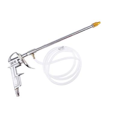 Imagem de Lavadora de limpeza de pistola universal prateada: limpador de casa de 6 sifões, pulverizador de ar de alta pressão, corpo de metal, encaixe de desconexão rápida - 13,78 x 5,12 polegadas para carro,
