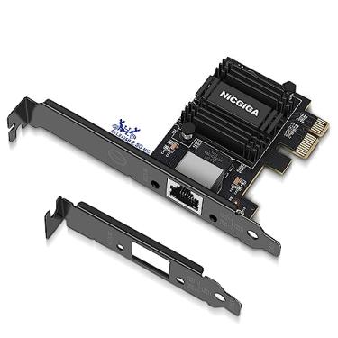 Imagem de NICGIGA Adaptador de rede PCIe 2,5 G Base-T, Realtek RTL8125B 2,5 Gbps/1 Gbps/100 Mbps, placa de rede Gigabit PCI Express para porta LAN Ethernet RJ45 para jogos/escritório, suporte Windows/Linux