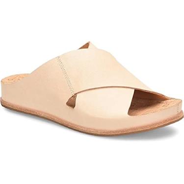 Imagem de KORK-EASE Sandália feminina sem cadarço Tutsi Cross-Band – Design elegante com conforto ultra pelúcia e tecnologia patenteada 2.0, Natural, 41
