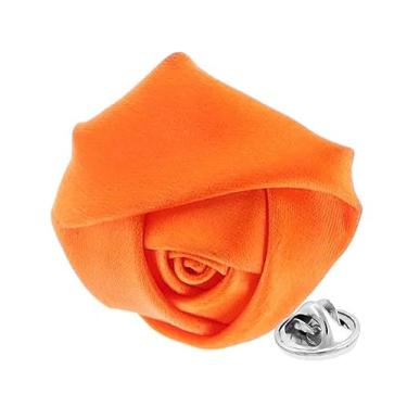 Imagem de Vittorio Vico Broche masculino formal de lapela de flor sólida: alfinetes de acessórios de terno de flor para terno ou smoking, 1.5" (3.80CM), Poliéster, Não aplicável