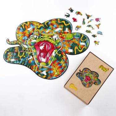 Imagem de Quebra-Cabeça de Madeira Cobra Anaconda Puzi (100 pçs (P))