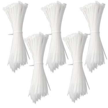 Imagem de Abraçadeira Nylon Enforca Gato 3,6X150Mm Branco Com 500 Un