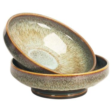 Imagem de jinsongdafa Tigela de sopa, prato de sopa, tigelas grandes de macarrão 1,332 g, conjunto de 2, servir, salada, jantar, prato fundo/tigela larga, micro-ondas, forno, lavável na máquina de lavar louça,