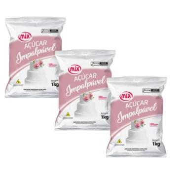 Imagem de Açúcar Impalpável Extra Fino Mix Kit Com 3 Pacotes Mix