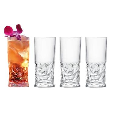 Imagem de Barski Copo Highball - Copos para beber - Conjunto de 4 - Copos Hiball - Copo de cristal de vidro - para água, suco, cerveja, coquetéis mistos, copo de mojito, copos Tom Collins Bar, 325 ml, feito na