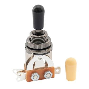 Imagem de Musiclily Métrico Interruptor Chave Seletora 3 Posições para Guitarra Estilo Les Paul, Gun Preto com Knob Preto