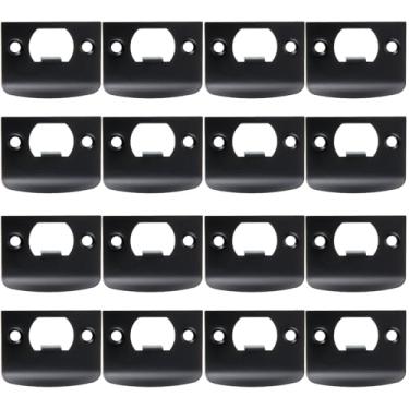 Imagem de Angoily Kit de reparo de batente de porta de bloqueio de came, 16 peças, placa de ataque em T, dispositivos de segurança para porta frontal, maçaneta de , placa de reforço de porta, barra