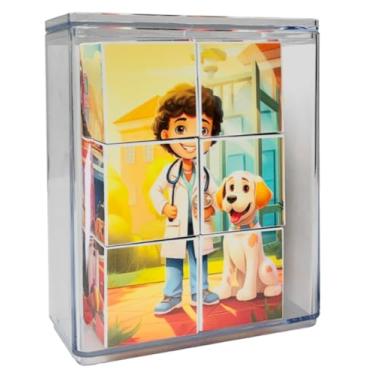 Imagem de BLOCOS DE MONTAR QUEBRA CABEÇA MAGNÉTICO MAGFORMA MEGA CUBOS 6 PEÇAS PUZZLE, TEMAS DIVERSOS (PROFISSÕES)