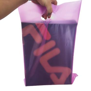 Imagem de 50 SACOLAS PLASTICA BOCA DE PALHAÇO 40x50x0,10 1°LINHA tratadas (PINK TRANSPARENTE)