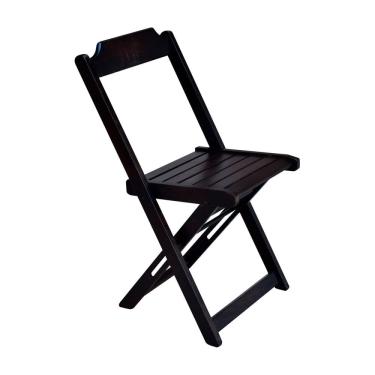 Imagem de Cadeira Dobrável de Madeira Maciça - Tabaco
