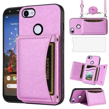 Imagem de Asuwish Capa de telefone para Google Pixel 3a XL capa carteira com protetor de tela de vidro temperado e suporte para cartão de couro PU acessórios para celular Pixel3aXL Pixle 3aXL A3 Pixel3a LX