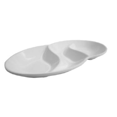 Imagem de Petisqueira Travessa Japonesa Melamina Branca Tripla Folha