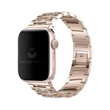 Imagem de Pulseira Aço Elos Quadrada Compatível com Apple Watch - Baú do Viking,