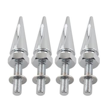 Imagem de FINMOKAL Kit de parafusos de carenagem de para-brisas cromados, 4 peças, compatível com Harley Touring Road Glide 2015+ FLTRX FLTRU FLTRXS