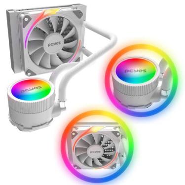 Imagem de Water Cooler Sangue Frio 3 Ghost Tdp 200W 120mm Cor Branco Com  Ilumin