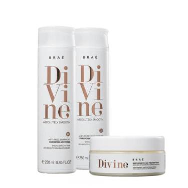 Imagem de Kit Brae Divine Shampoo+Condiconador 250ml+Mascara 200g (3 Produtos) -