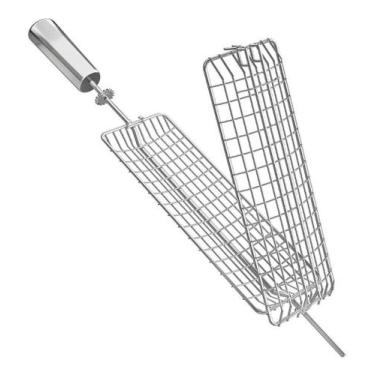 Imagem de Espeto Grelha Giratório Rotativo Inox P/churrasqueira - Fergold