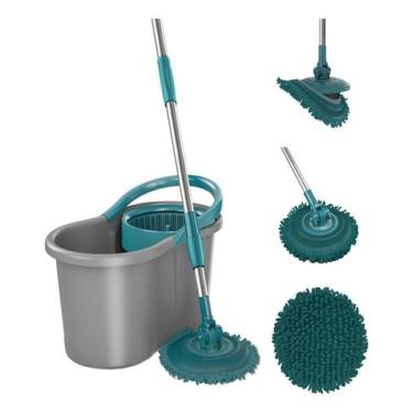 Imagem de Esfregão Mop Giratório Fit C 3 Em 1 Cabo 360 Inox Flash Limp