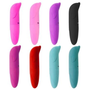 Imagem de Vibrador ponto g golfinho aveludado - general import, Roxo