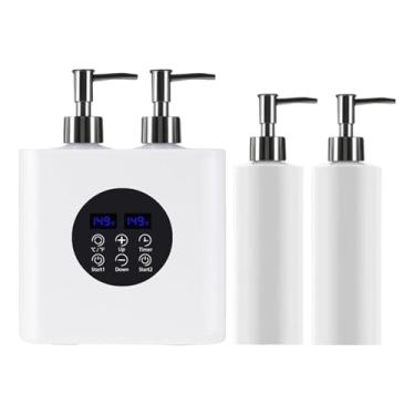 Imagem de Kokiya Aquecedor de loção de óleo de massagem, aquecedor rápido de garrafas duplas, ferramentas de massagem com display LED, aquecedor de óleo de mensagem, Branco