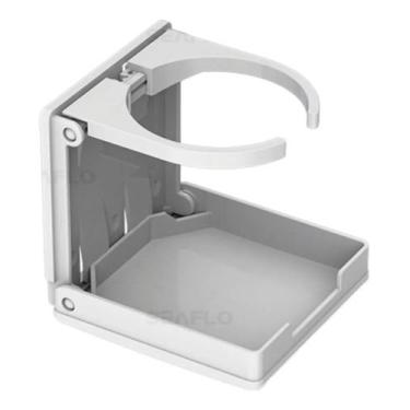 Imagem de Porta Copos Dobrável Luxo P/ Barcos Lancha Motorhome Branco - Noster