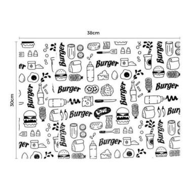 Imagem de Papel Acoplado C/400 Folhas Para Frios/lanches/delivery - EmbrulhaBurg