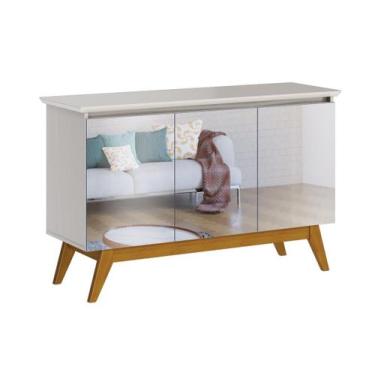 Imagem de Buffet Classic 3 Portas Off White e Espelho - Imcal Móveis