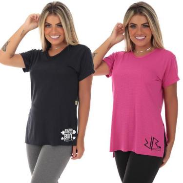 Imagem de Kit 2 blusas dry fit poliamida tapa bumbum - Click Mais Bonita ,  P, P