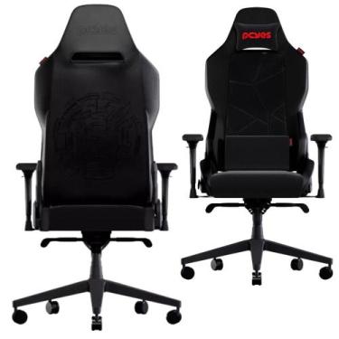 Imagem de Cadeira Gamer Sentinel Black Vulcan Almofada Magnética e Suporte de  L