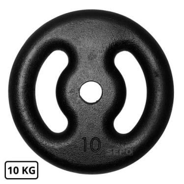 Imagem de Anilha de Ferro Fundido Pintada 10 Kg Preto - SEPO