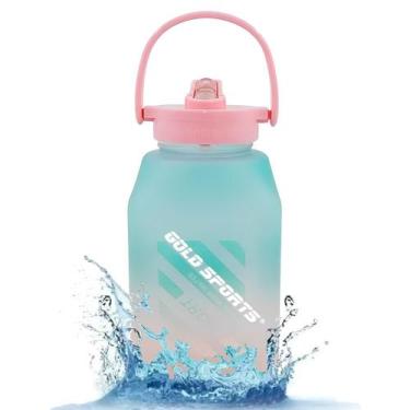 Imagem de Garrafa Squeeze Plástica Gold Sports Cubo Emborrachada -1Litro - BPA-F