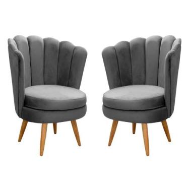 Imagem de Conjunto 2 Poltronas Decorativa Pétala Kit Cadeiras Flor Girassol  - B