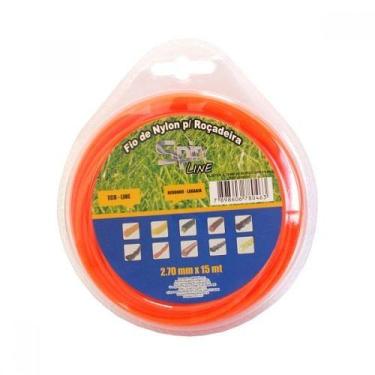 Imagem de Fio Nylon Redondo Para Roçadeira Cortador De Grama 2,70mm 12 Metros La