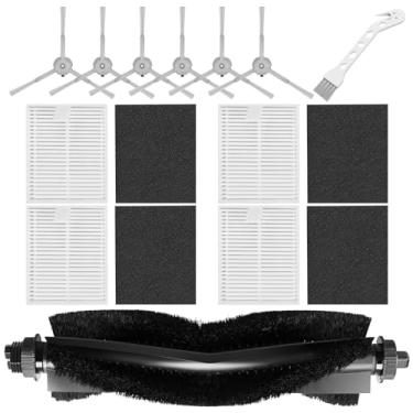 Imagem de Peças de reposição L60 compatíveis com aspiradores robóticos Eufy L50, série L60, kit de acessórios 6 escovas laterais, 4 filtros, 1 escova de rolo