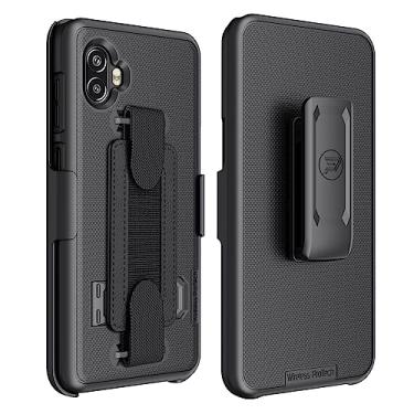 Imagem de Wireless ProTech Capa compatível com Samsung Galaxy XCover6 Pro (SM-G736), combo de capa e clipe de cinto com alça de mão e protetor de tela (preto)