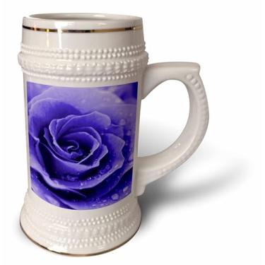 Imagem de 3dRose Imagem de Macro Foto de Rosa Roxa - Caneca de Stein, 510 g, 640 ml, Branca