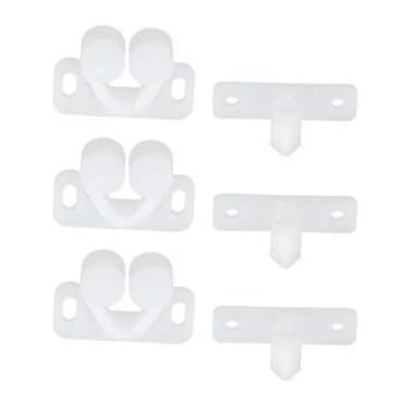 Imagem de YuanHolumid 3 peças brancas marinhas bola de barco captura porta armário mola placas traseiras trava de plástico armário e móveis capturas de porta de armário ferragens